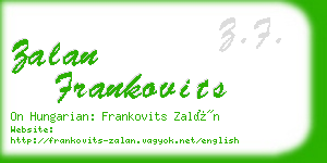 zalan frankovits business card